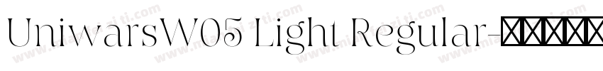 UniwarsW05 Light Regular字体转换